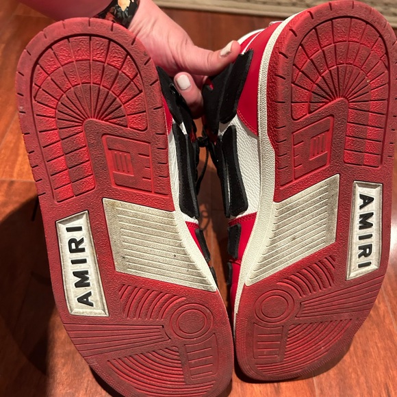 AMIRI Skeleton high top shoes sneaker streetwear red and black Amiri shoes - Picture 9 of 12